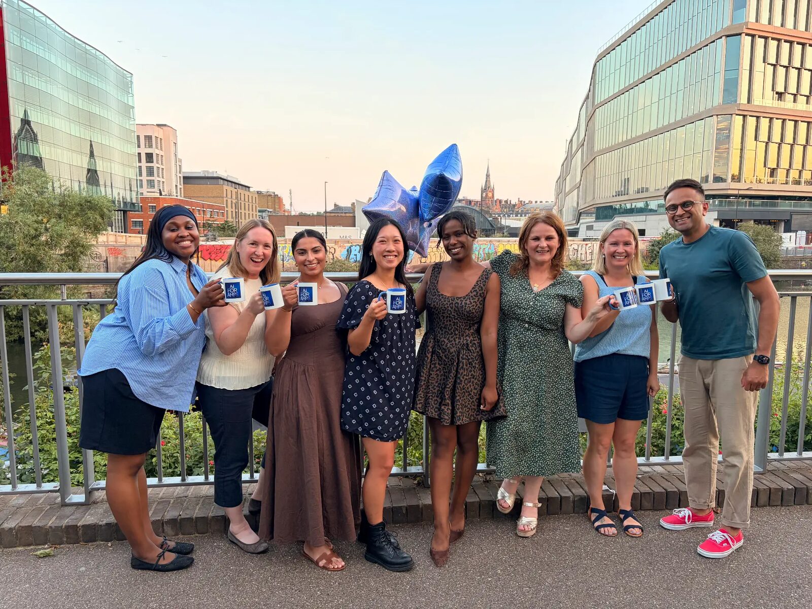 AI for AHPs community meet-up beside the canal in London